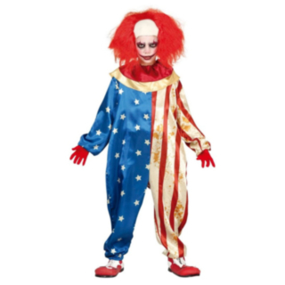 USA Horror Clown Barndräkt