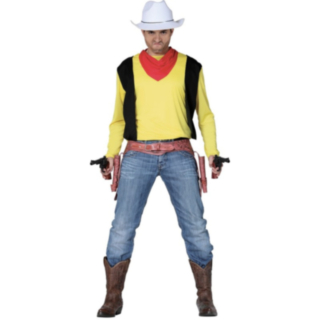 Seriefigur Cowboy Maskeraddräkt Gul