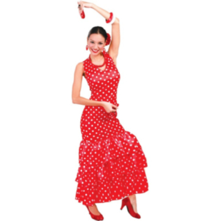 Flamenco Klänning Maskeraddräkt Röd