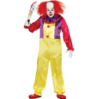 Killer Clown Maskeraddräkt Gul/Röd