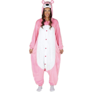 Katt Onesie Maskeraddräkt Ljusrosa