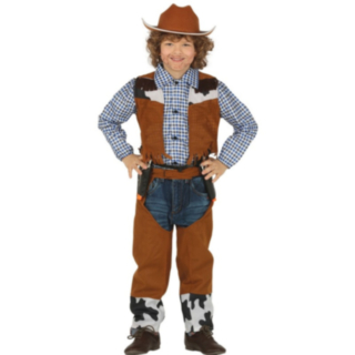 Cowboy Barndräkt Brun