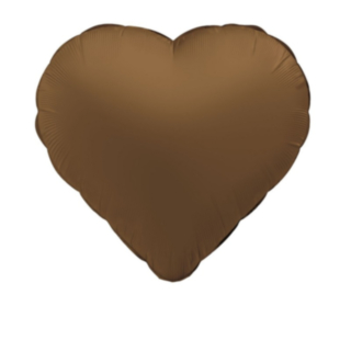 Hjäratformad Folieballong Chokladbrun