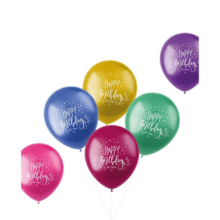 Happy Birthday Latexballonger Flerfärgade
