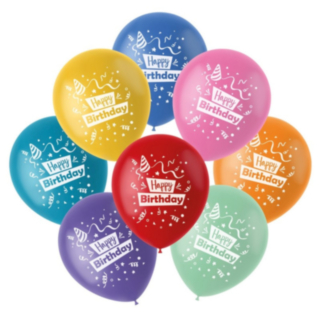 Happy Birthday Color Pop Latexballonger Flerfärgade