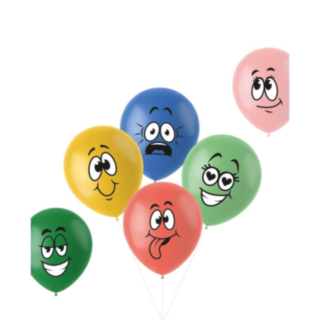Emoji Latexballonger Flerfärgade