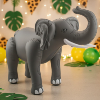 Uppblåsbar Elefant Grå