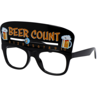 Beer Count Partyglasögon Svart