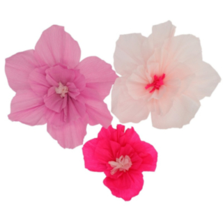 Crepe Pappersblommor Rosa Mix