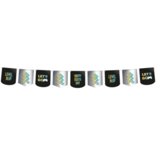 Gamer Level Up Girlang Svart/Silver