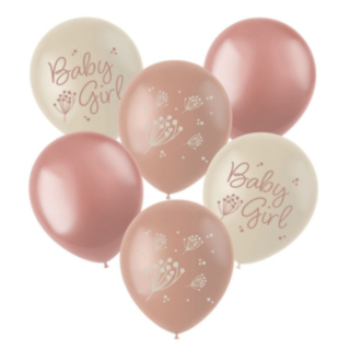 Blooming Baby Latexballonger Rosa/Crème