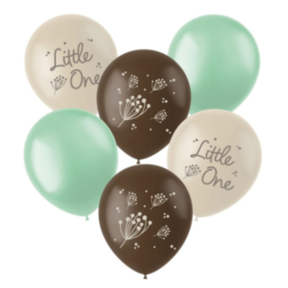 Blooming Little One Latexballonger Mint/Brun/Crème