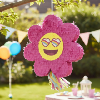 Emoji Blomma Piñata Rosa