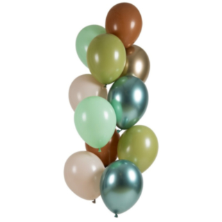 Safari Chique Latexballonger Grön/Brun