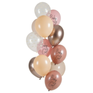 Baby Girl Latexballonger Rosa