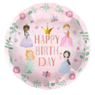 Prinsessa Happy Birthday Folieballong Ljusrosa