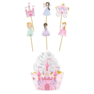 Prinsessa Cupcake Wrappers & Dekorationer