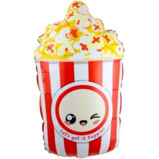 Folieballong Popcorn Kawaii