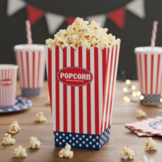 USA Popcornbägare Röd/Vit/Blå