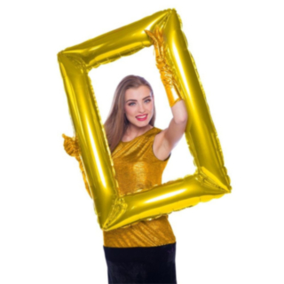 Fotoram Folieballong Guld