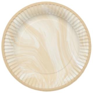 Marmor Papptallrikar Beige