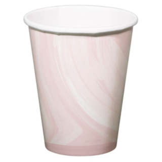 Marmor Pappmuggar Ljusrosa