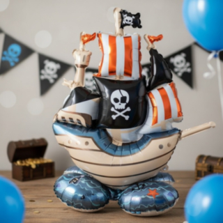 Stående Piratskepp Folieballong