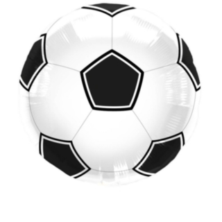 Fotboll Folieballong Svart/Vit