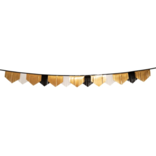 Fransgirlang Svart/Guld/Vit