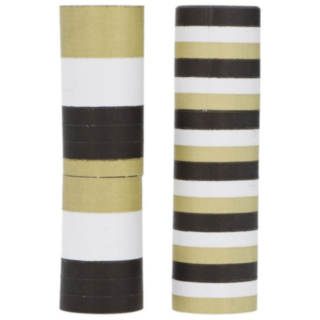 Randiga Serpentiner Svart/Guld/Vit