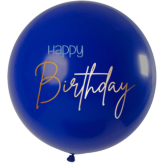 Jätteballong Happy Birthday True Blue