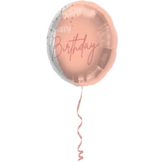 Folieballong Happy Birthday Lush Blush