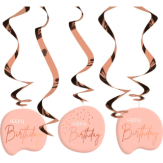 Swirls Happy Birthday Lush Blush