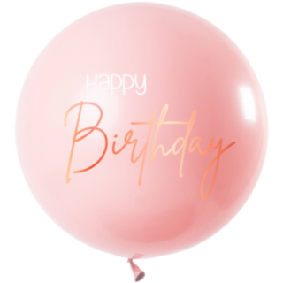 Jätteballong Happy Birthday Lush Blush