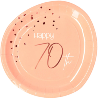 Papperstallrikar 70 År Lush Blush