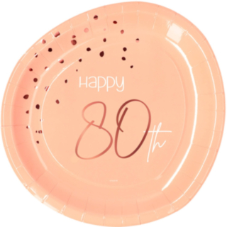 Papperstallrikar 80 År Lush Blush
