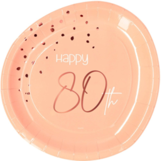 Papperstallrikar 80 År Lush Blush