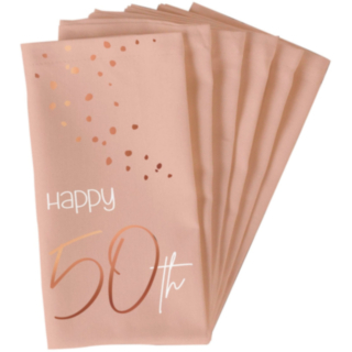 50 År Servetter Lush Blush