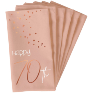 70 År Servetter Lush Blush