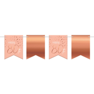 80 År Flaggirlang Lush Blush