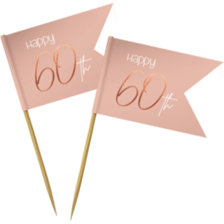 60 År Coctailpinnar Lush Blush