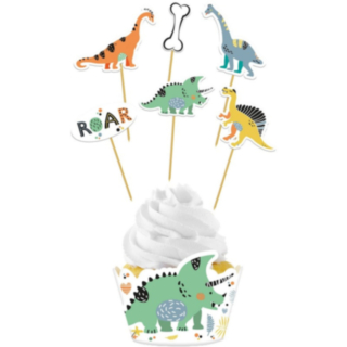 Dinosaurie Roars Cupcake Dekoration