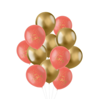 Golden Dusk Ballong Mix Röd/Guld