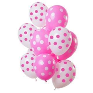 Prickig Ballongmix Vit/Rosa