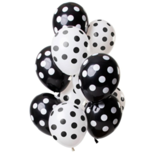 Prickiga Ballonger Mix Vit/Svart