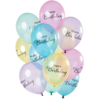 Ballonger Happy Birthday Pastell