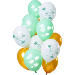 Ballonger Hooray Baby On The Way Grön