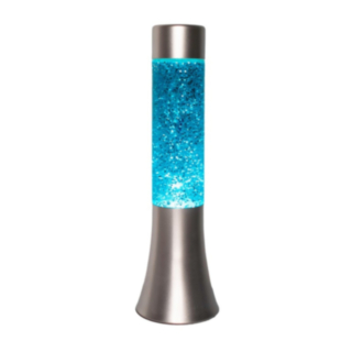 Glitter Lavalampa Silver/Blå