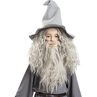 Sagan om Ringen® Gandalf Peruk & Skägg Barn