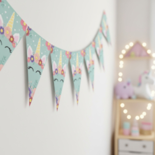 Unicorn Blomma Girlang